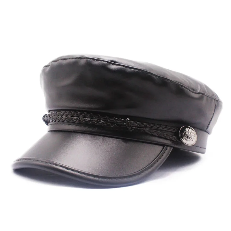 

2022 new Korean leather beret fashion ladies hat super fire wild hats high quality outdoor leisure caps hat