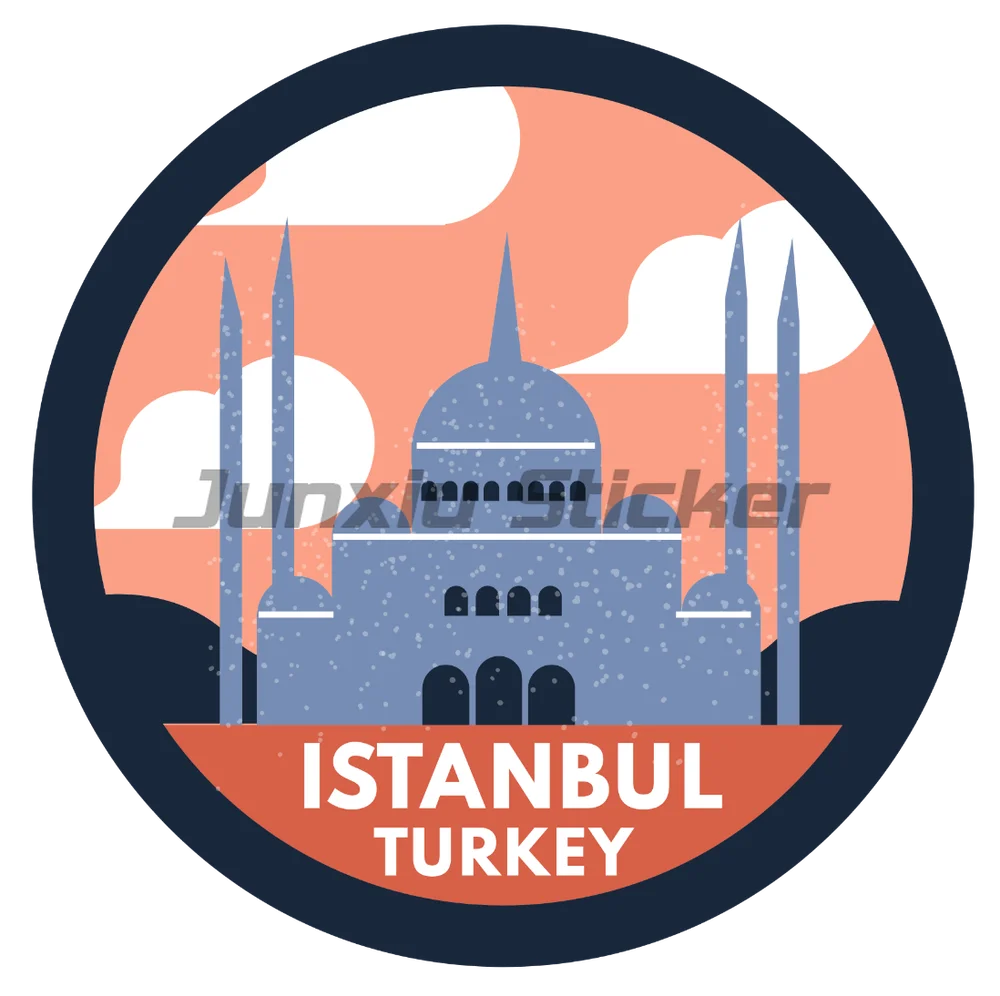 Турецкая карта Турции Флаг Турция Луна и Звезда Автомобильная наклейка Водонепроницаемые аксессуары Винил для бампера Скейтборд Шлем Наклейка