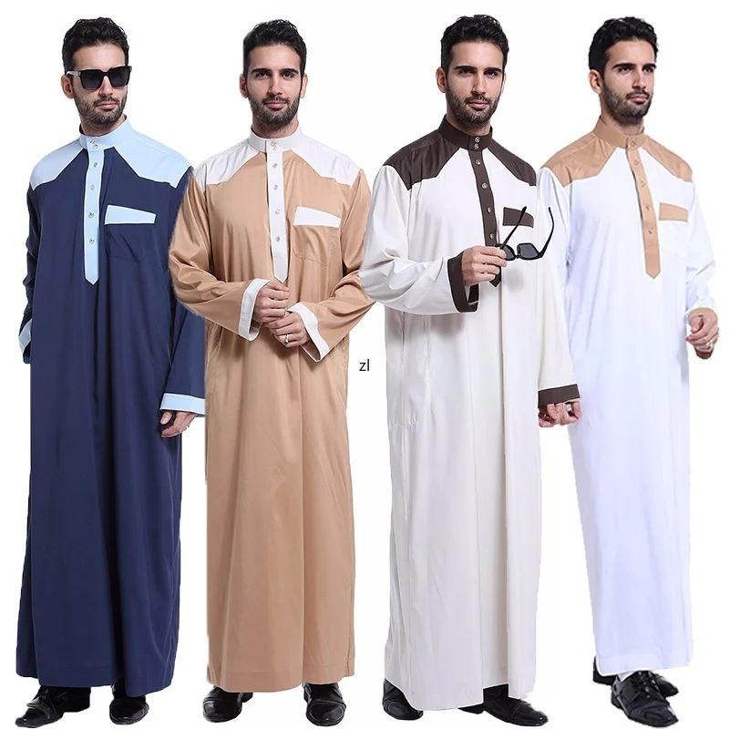 2022 Jubba Thobe Muslim men clothing arabic thobe Thawb Caftan saudi thobe for men islamic clothing men dubai turkish kaftan