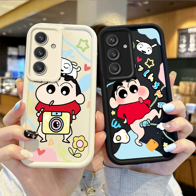 Cute C-Crayon Shin-chans Phone Case for Samsung Galaxy A35 A34 A33 A32 5G A31 A30 A24 A23 A22 A16 A12 A06 A03 M55 Silicone Cover