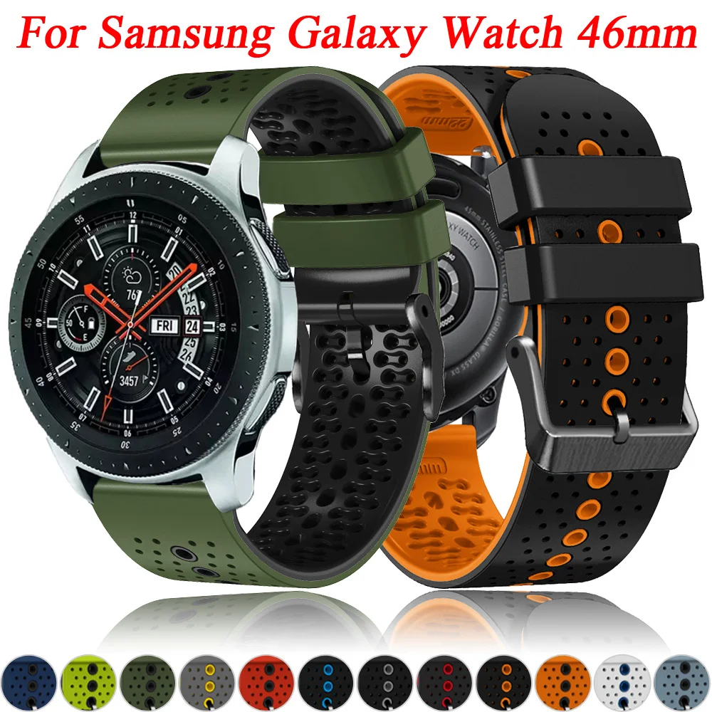 

Ремешок силиконовый для смарт-часов, браслет для Samsung Galaxy Watch 3 45 мм, Gear S3 Classic, аксессуары для наручных часов, 22 мм