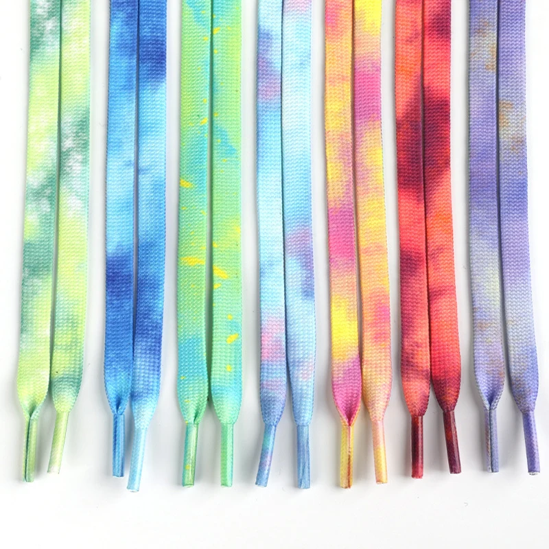 1 Pair 100~180CM Shoelaces For Sneakers Rainbow Color Flat Shoe Laces Canvas Shoelace Rope Sport Shoestrings New