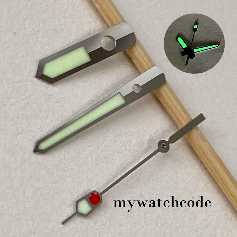 Japan C3 Green Luminous Silver Watch Hands Needles Fit NH35A NH36A 7S26 6R15 4R35 6309 7002 Movement Watch Replacements
