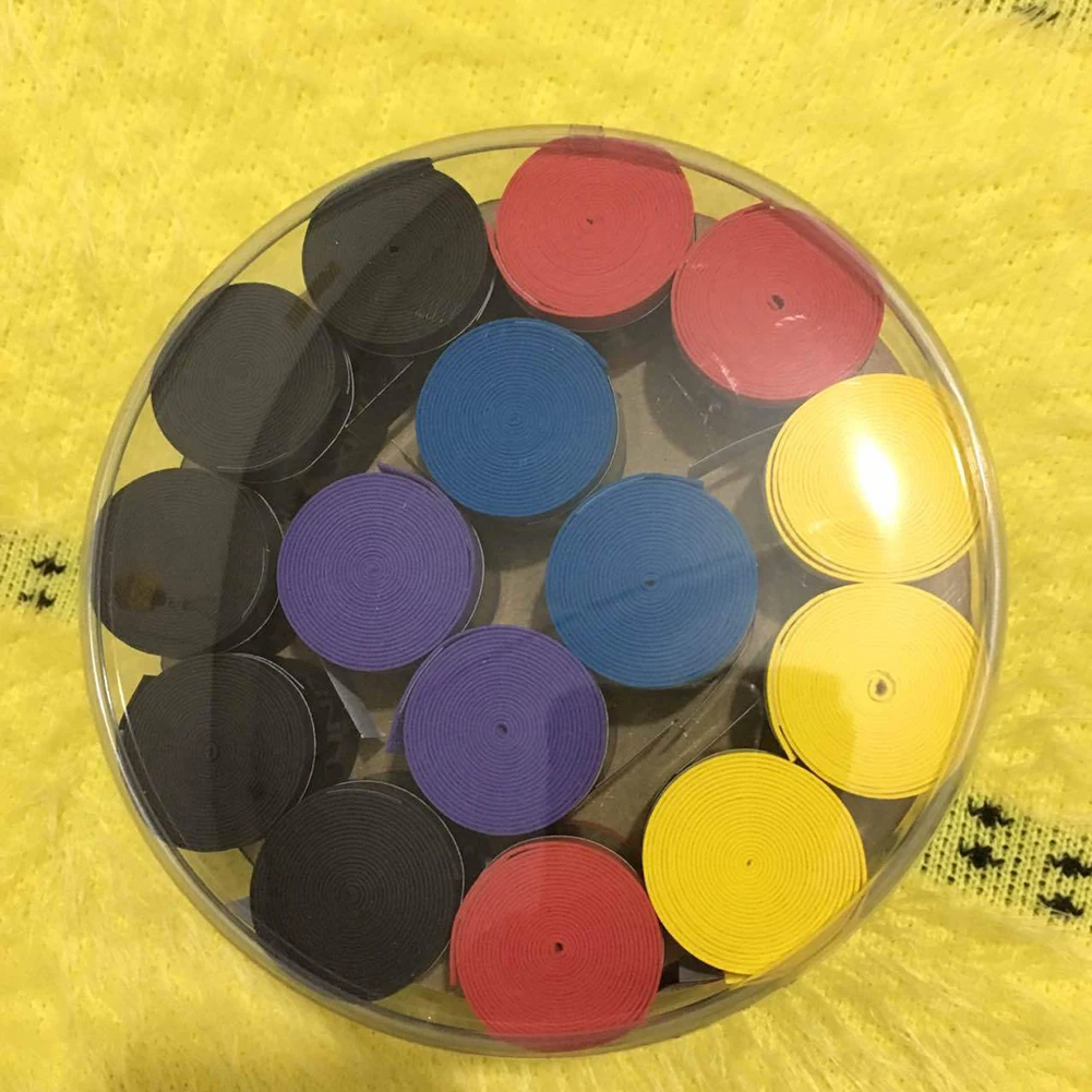 

60pcs/bucket Sweatband Sport Tennis Overgrips Badminton Racket Dry Feel Shock Absorber Assorted Accessories Durable Thin