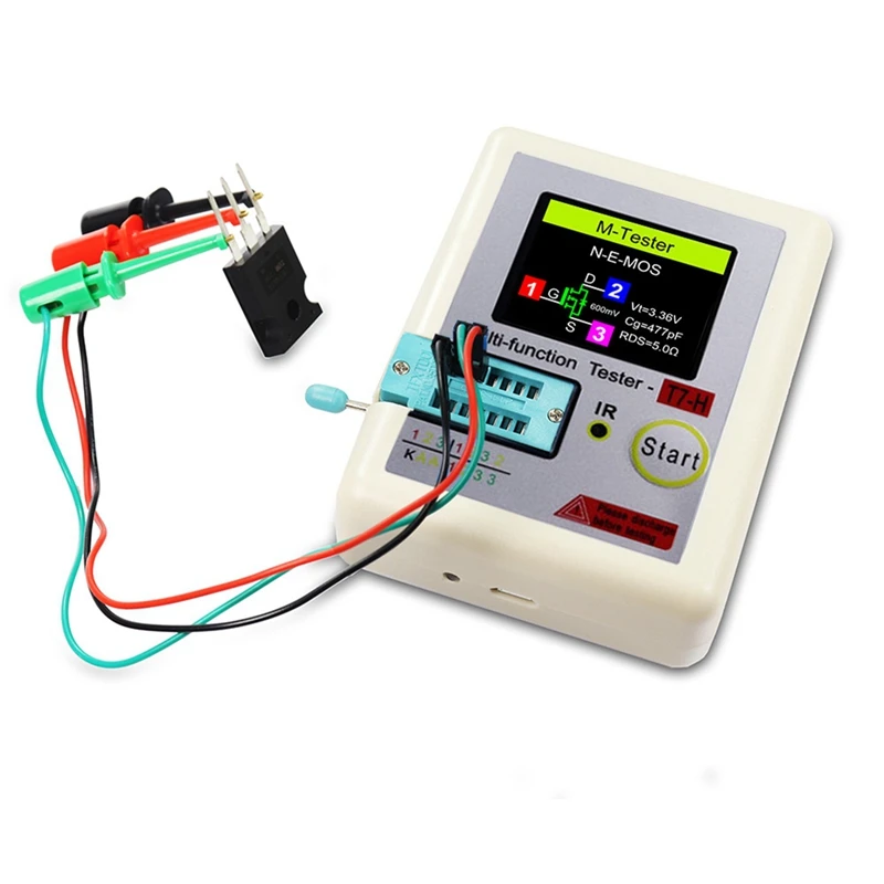 TC-T7-H Тестер транзисторов Диод Транзистор Конденсатор MOS/PNP/NPN LCR MOSFET TFT ЖК-экрана
