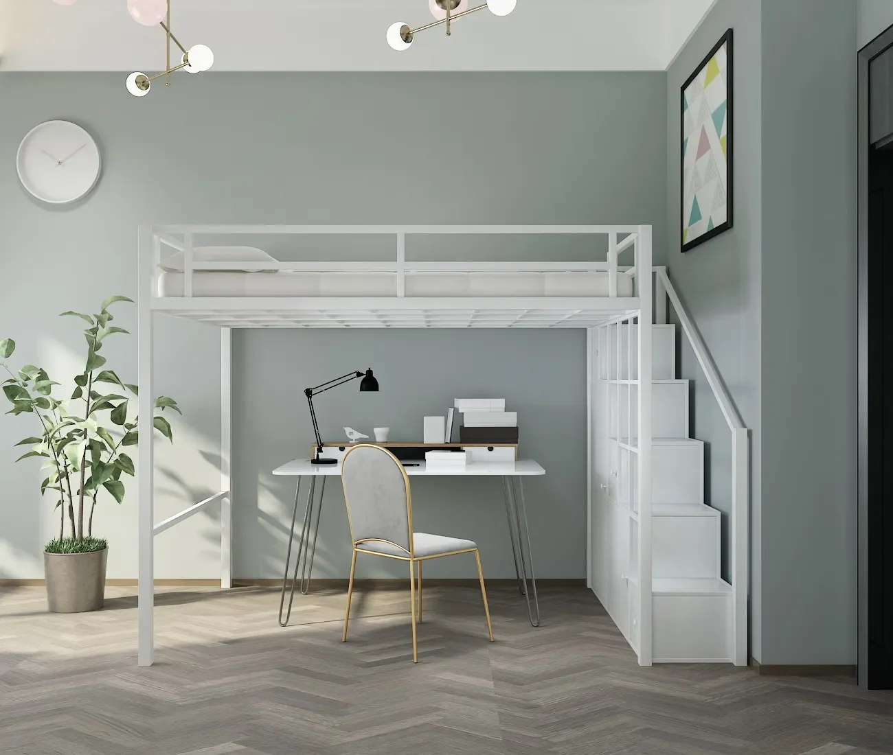 Простыня в стиле лофт для маленькой квартиры многофункциональный подъемный