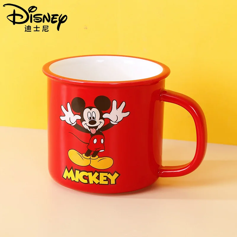 

Disney Children's Cutlery Cup Mickey and Minnie Cartoon Porcelain Cup Water Cup Milk Breakfast Cup Water Cup