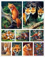 fox 5d diamond painting cross stitch animal diamond art embroidery picture of rhinestones handmade gift wall decor