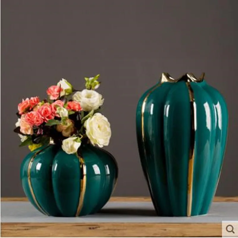 

Nordic living room flower arrangement ceramic vase, home decoration art ornaments, wedding gifts