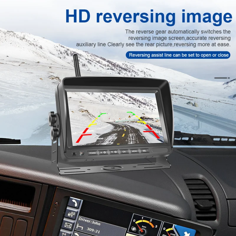 Автомобильный локатор 7-дюймовая водонепроницаемая беспроводная камера один-два