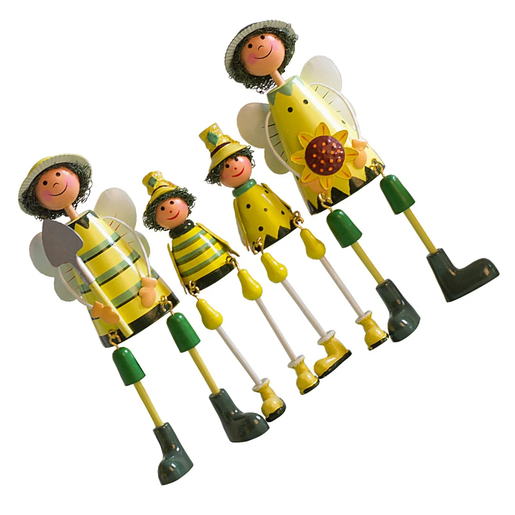 

4 шт., декоративные деревянные украшения для кукол