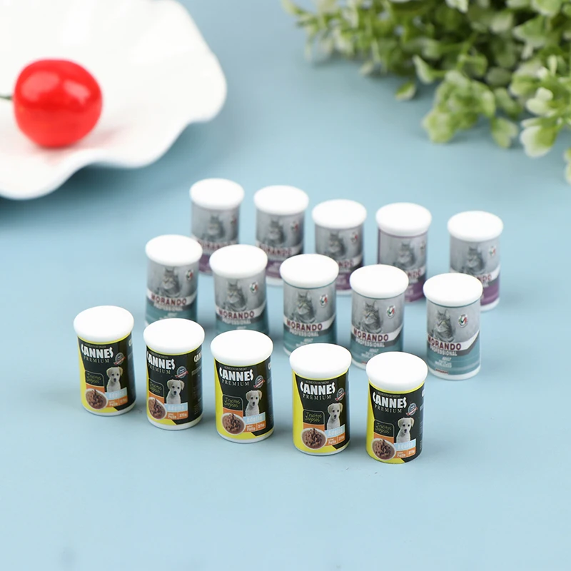 

5 шт./компл. Миниатюрная модель еды для собак и кошек, игрушки для кукол, аксессуары для украшения 1/12, миниатюрный кукольный домик