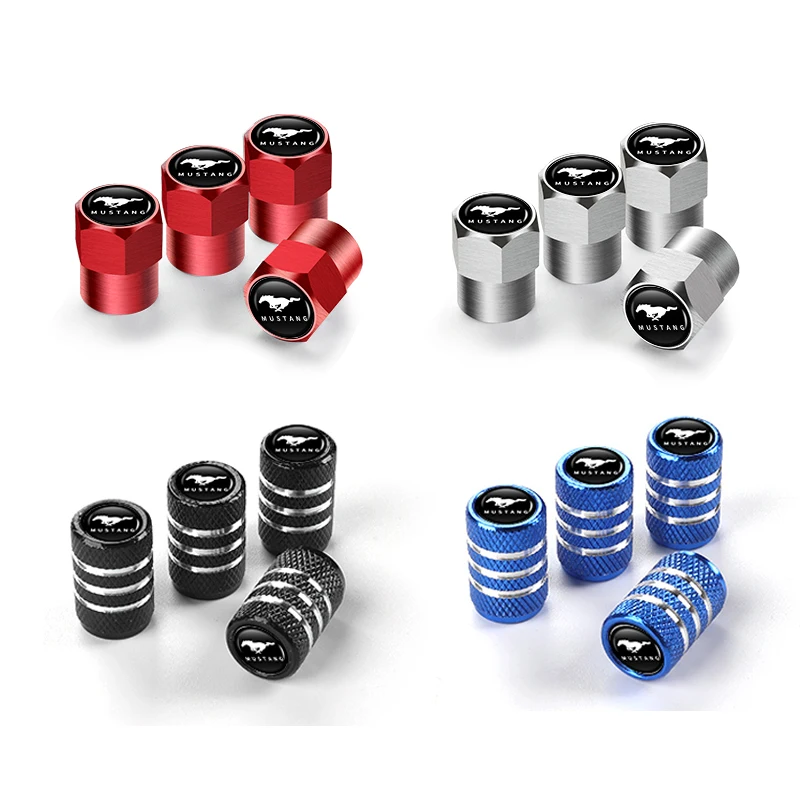 Колпачки клапанов для автомобильных колес Ford ST Racing RS S Mustang Kuga Fiesta Fusion Mondeo Edge Focu 4
