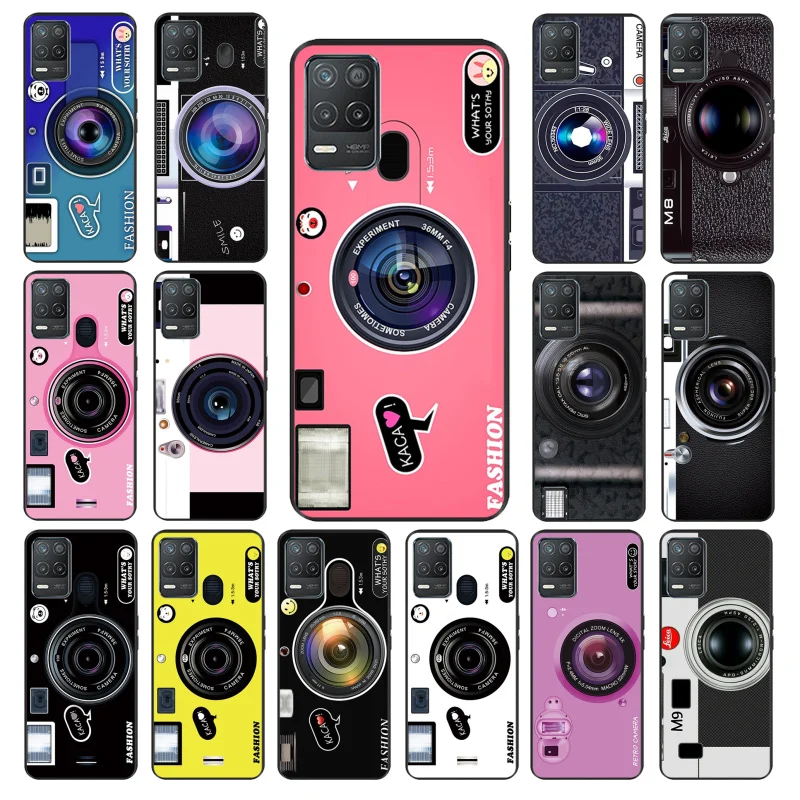 

Fashion Retro Camera Phone Case for OPPO Realme 8 7 6 6Pro 7Pro 8Pro 6i 5i C3 C21 C21Y C11 C15 C20 C25 X3 SuperZoom