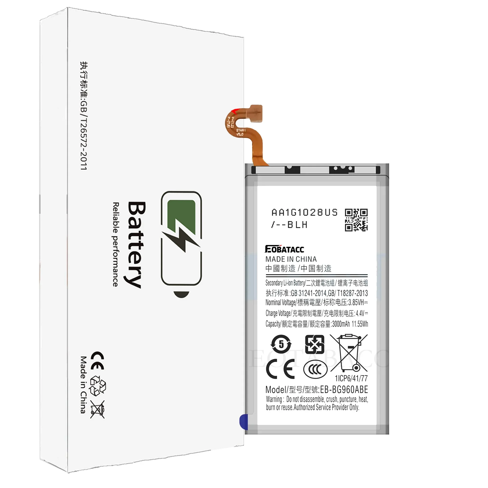 EOTABACC Новый 100% высококачественный аккумулятор EB-BG960ABE для мобильного телефона Samsung