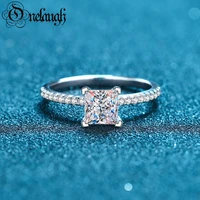onelaugh 1ct princess cut moissanite engagement rings for women sterling silver diamond wedding ring engagement party jewelry