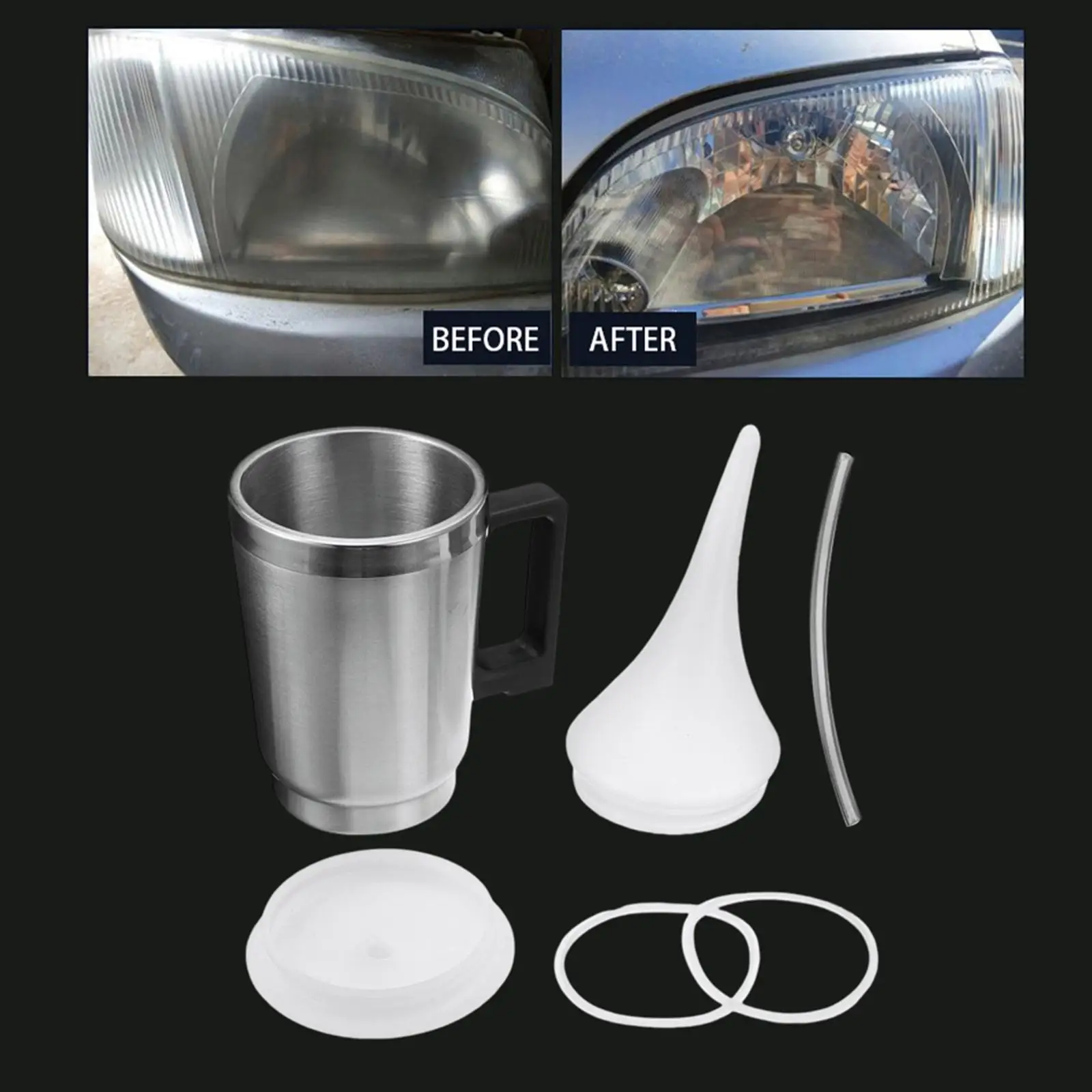 Автомобильная фара прочная нержавеющая сталь + пластиковый комплект для