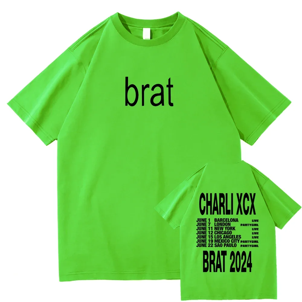 Футболка Charli XCX Sweat 2024 альбом Brat мужская/женская одежда футболка в стиле Харадзюку