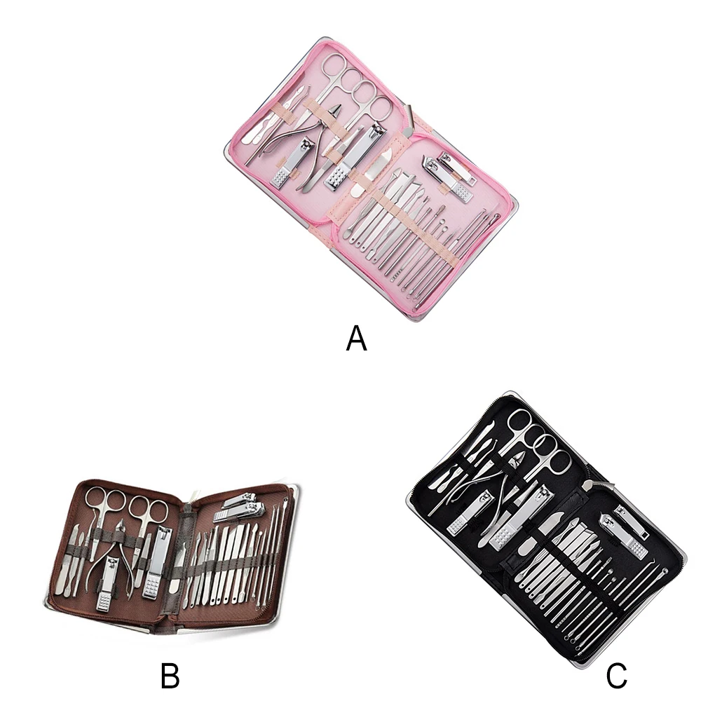 

Nail Clippers Stainless Steel Girl Accessories Craftsmanship with Storage Box Anti-spring Manicure Set Pedicure Kit