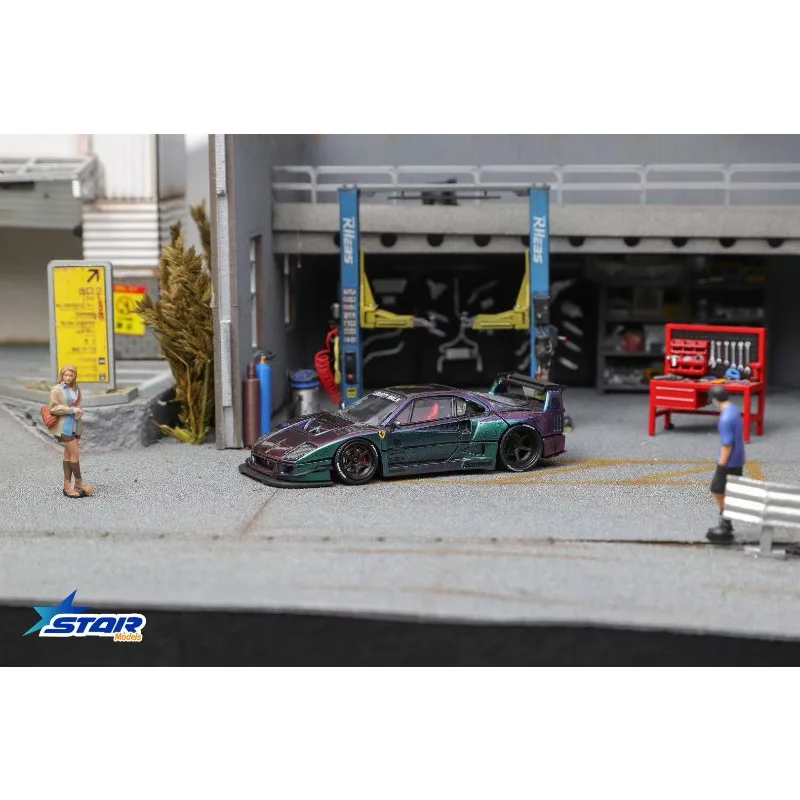 Фото Модель автомобиля Diecast Star Model F40 Widebody из сплава, масштаб 1:64, с дизайном «Прыгающий конь» №3