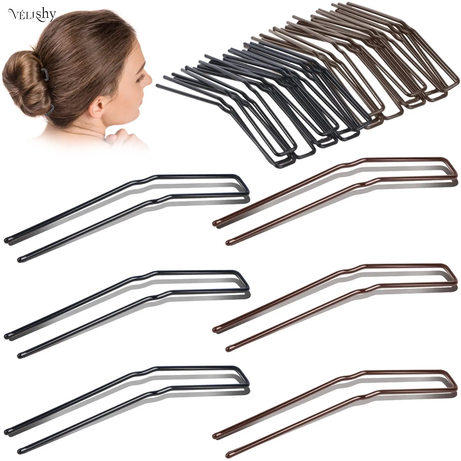 

40Pcs/Bag Women U Shaped Hair Pins Ballet Bobby Pins U Pin Hair Styling Pins Spring Metal Hair Clips Ladies Headwear