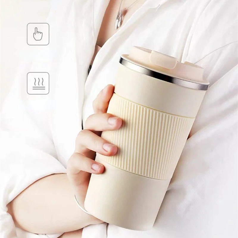 

380ml 510ml Stainless Steel Coffee Cup Thermal Mug Garrafa Termica Cafe Copo Termico Caneca Non-slip Travel Car Insulated Bottle