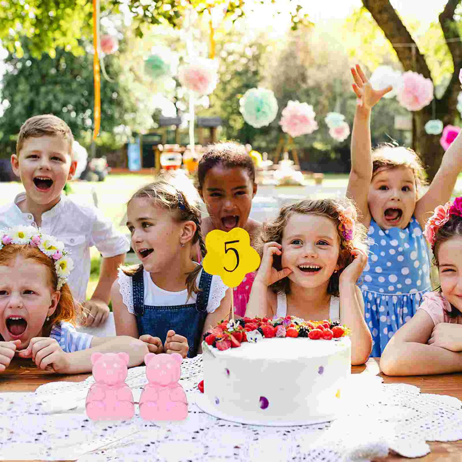 

12 Pcs Transparent Candy Box Party Treats Containers Wedding Adorable Bear Cases Small Ps Shape Supplies