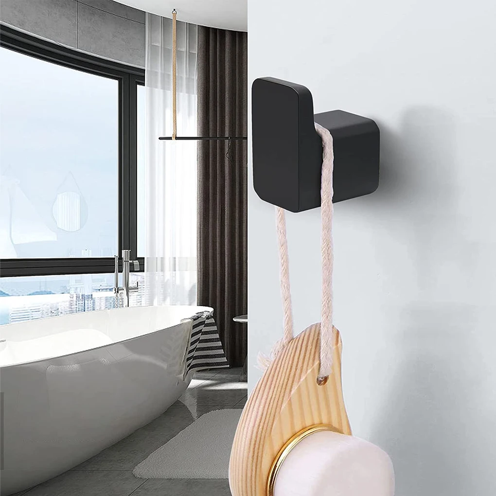 

2 Pieces Wall Mounted Hangers Bathroom Coat Closet Hooks Hanging Storage Aluminum Alloy Towel Holders for Kitchen Hardware