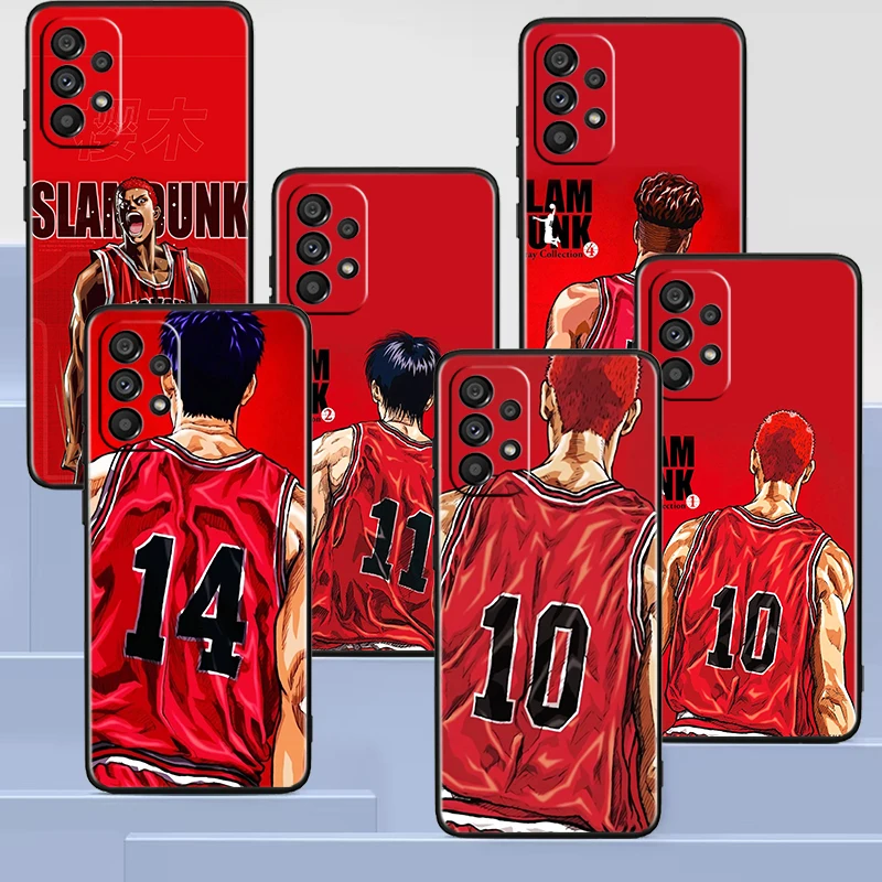 

Slam Dunk Anime Basketball Black Phone Case For Samsung A73 A72 A71 A54 A53 A13 A52 A51 A33 A32 A23 A21S A04 A03 5G