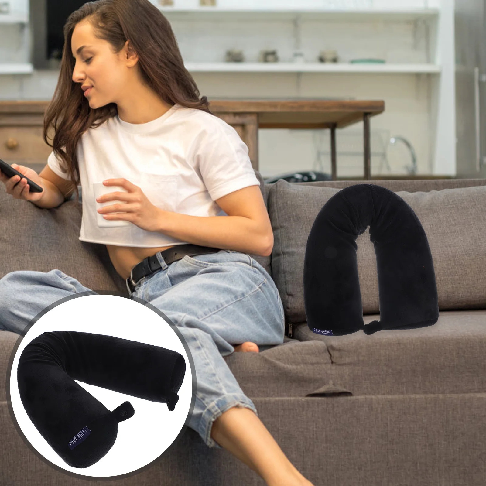 

Cervical Cylinder Cervical Pillow Portable Cervical Pillows For Sleeping Office Neck Support Throw