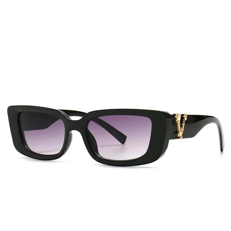 

Роскошные Брендовые женские солнцезащитные очки V-образной формы, модные женские Овальные маленькие очки в стиле ретро, дизайнерские Гламурные Стильные очки UV400