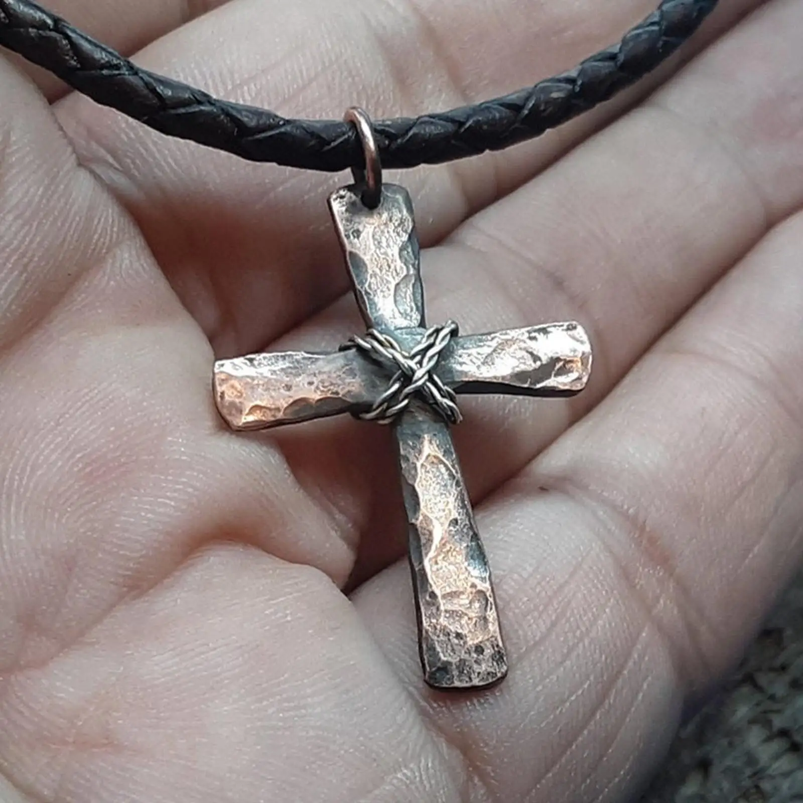 

Новинка, винтажные простые подвески-кресты, ожерелья, античный серебряный цвет, подвеска, веревочная цепочка, чокер, ювелирные изделия, пода...