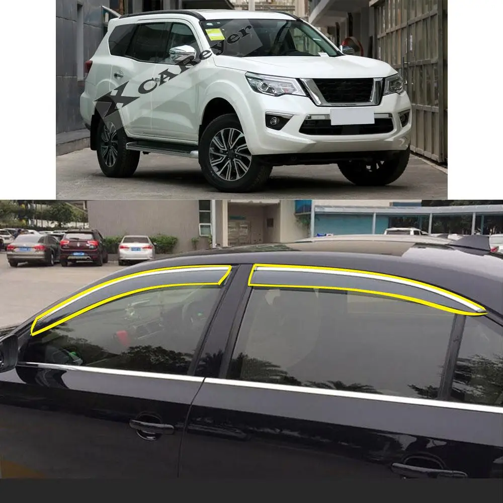 

Car Body Styling Sticker Plastic Window Glass Wind Visor Rain/Sun Guard Protector Vent Parts For NISSAN TERRA 2018-2021