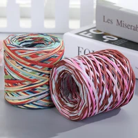 200m hand knitted lafite raffia straw environmentally friendly paper yarn baking packaging belt rope crocheting summer hat bags