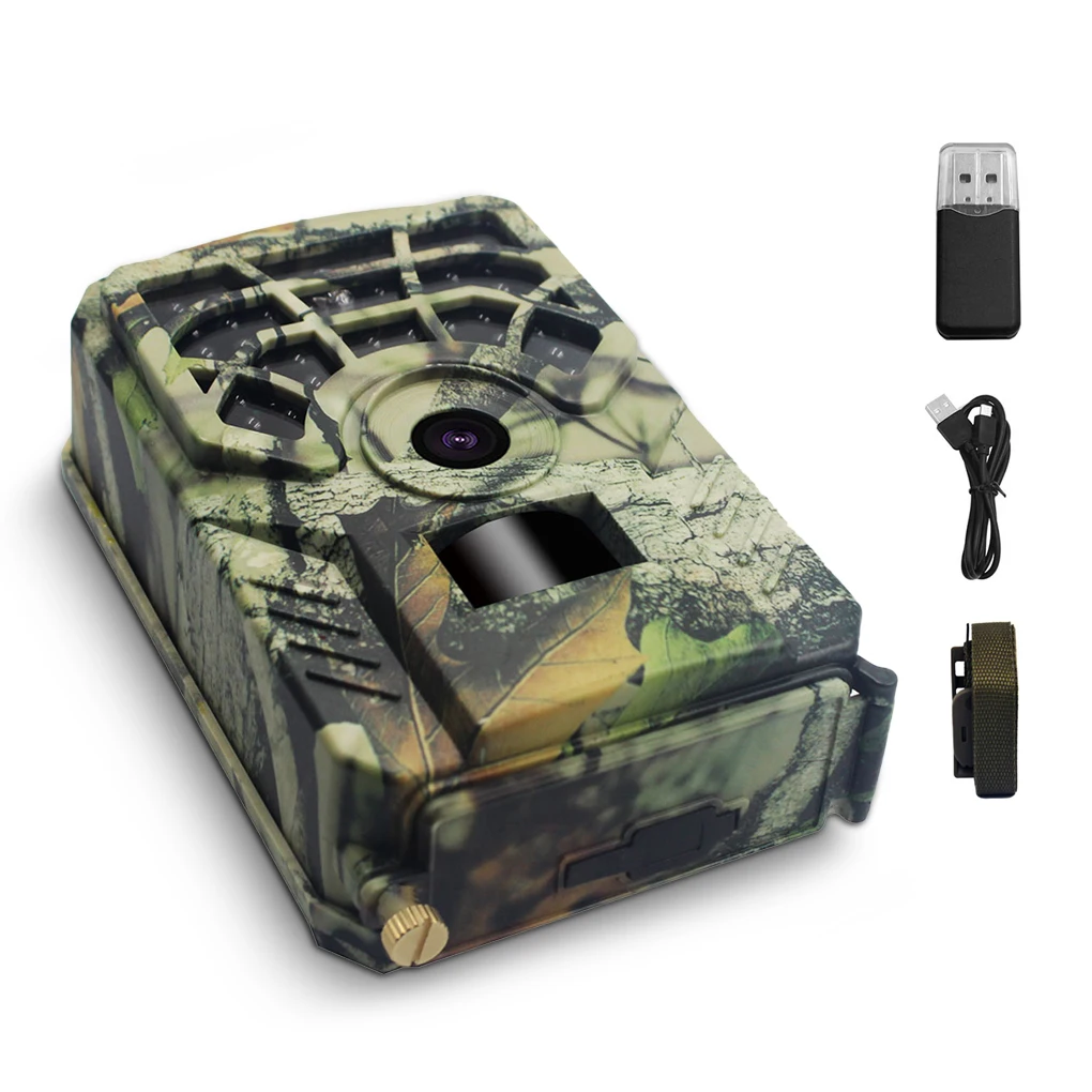 

Hunting Trail Camera Waterproof Camera Outdoor Wildlife Watching Motion Activated Wildlife Scouting Night View Video Recorder