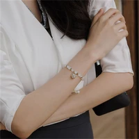 jewelry accessories women girlfriends wedding bracelets geometric zircon pendant bracelet chain opals charm bracelets