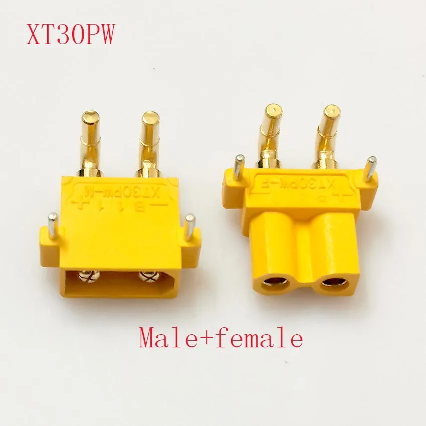 

10PCS XT30PW Male Female Plug PCB Board Connector Right Angle Banana Head Battery Adapter for Model Airplane DIY RC Parts