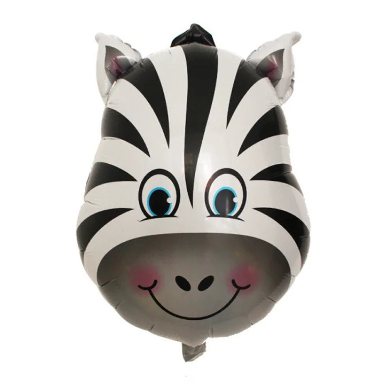 

Medium Cartoon Animal Head Jungle Forest Party Decoration Arrangement Helium Floating Empty Animal Balloon Aluminum Film