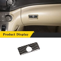 real carbon fiber interior co pilot glove box key hole trim cover sticker fit for toyota highlander 2009 2013 car accessories