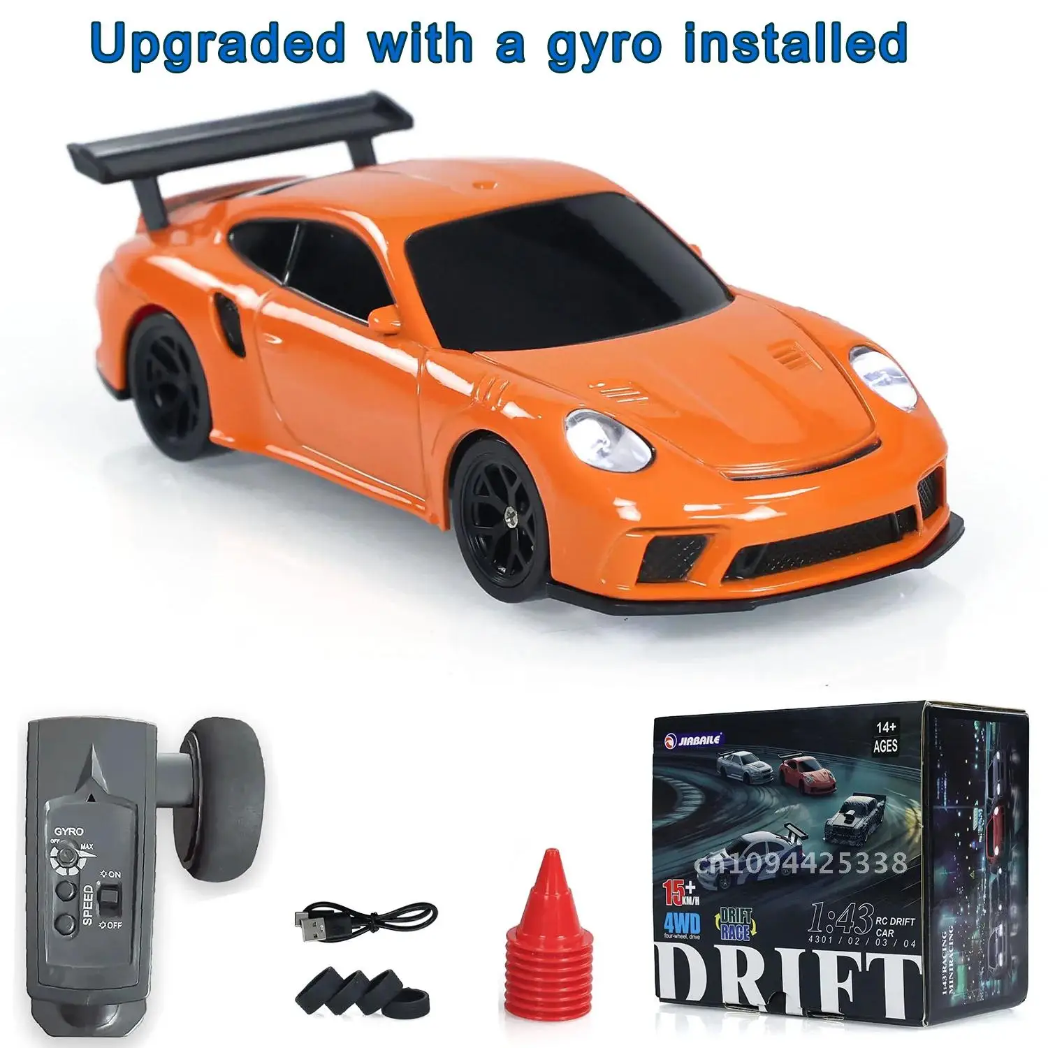 Игрушки в масштабе 1/43 RTR Высокоскоростной RC Drift Race Car Gyro 4WD Готовый к работе