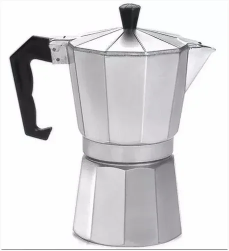 Итальянская алюминиевая кофеварка для 6 чашек кафе