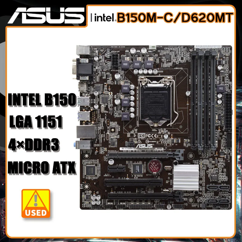

LGA1151 ASUS B150M-C/D620MT/DP-MB Desktop Motherboards HDMI DVI VGA SATA 6Gb/s 1800 USB 3.0 B150 Micro ATX Motherboard
