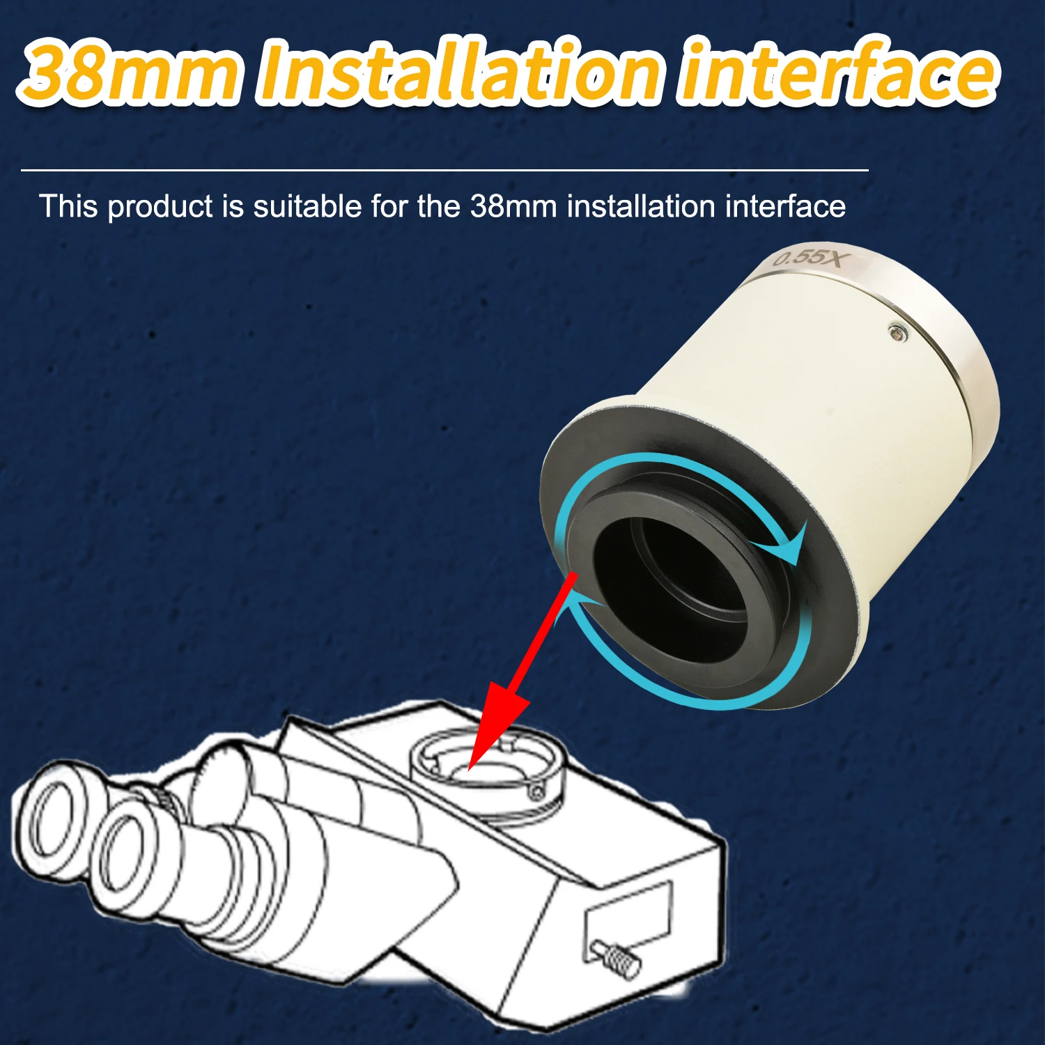 Интерфейс микроскопа KOPPACE 0 55x 38 мм монтажный интерфейс