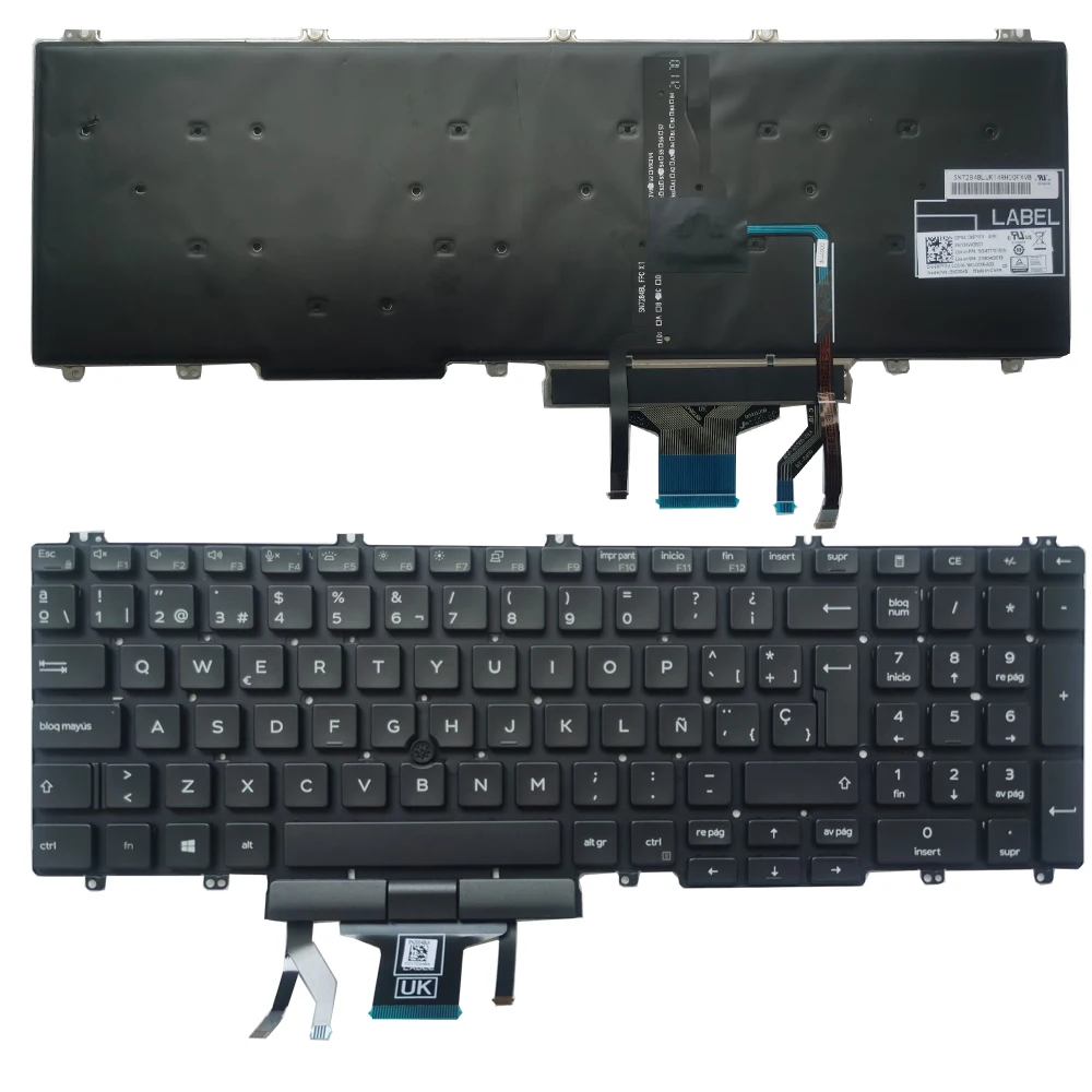 

NEW Spanish SP laptop keyboard for DELL Precision 3500 3501 3540 3541 Latitude 5500 5501 5510 5511 0XPYPV Pk132VX3B21 backlit