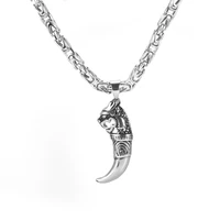 6 5mm stainless steel wolf pendant necklaces for men women 2022 new punk byzantine chain emperor chain fashion jewelry gifts