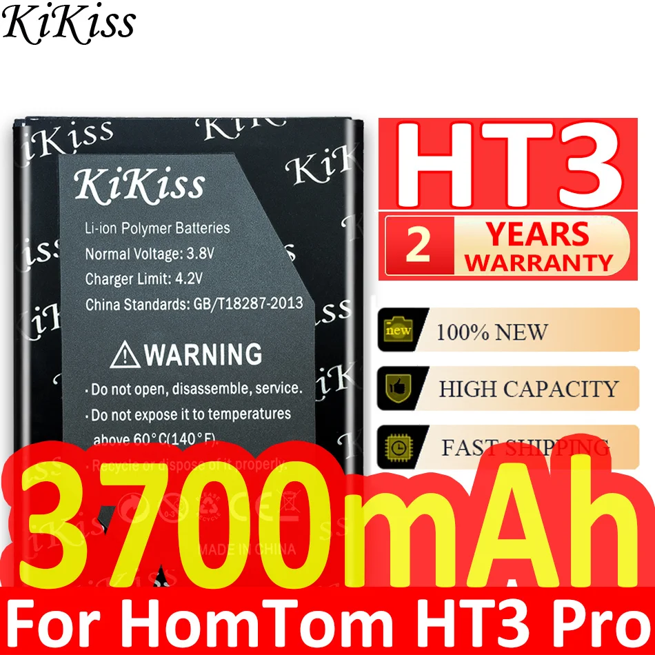

KiKiss For Homtom HT3 HT 3 Battery Replacement 3700mAh Mobile Phone Battery HT3 Pro Backup Battery For Homtom HT3Pro Batteria