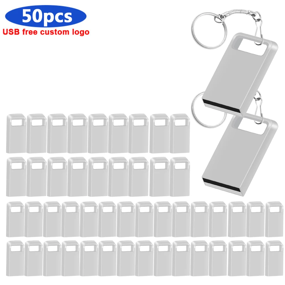 

50 шт., USB флеш-накопитель, 1 ГБ, 64 ГБ, 32 ГБ, 16 ГБ, 8 Гб