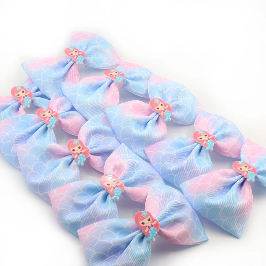 5 шт. заколки для волос с бантом украшение в виде русалки рыбья чешуя аксессуары