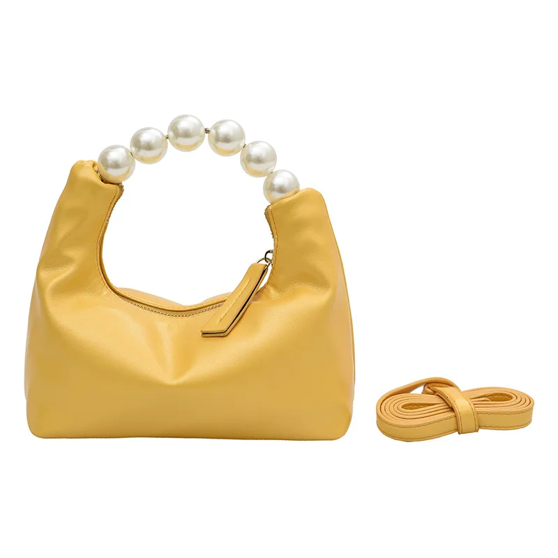 

Small Fresh Texture Shoulder Tote Women's Bag 2022 Trend Female Fashion Pearl Luxury Designer Bags for Women Crossbody Handbag