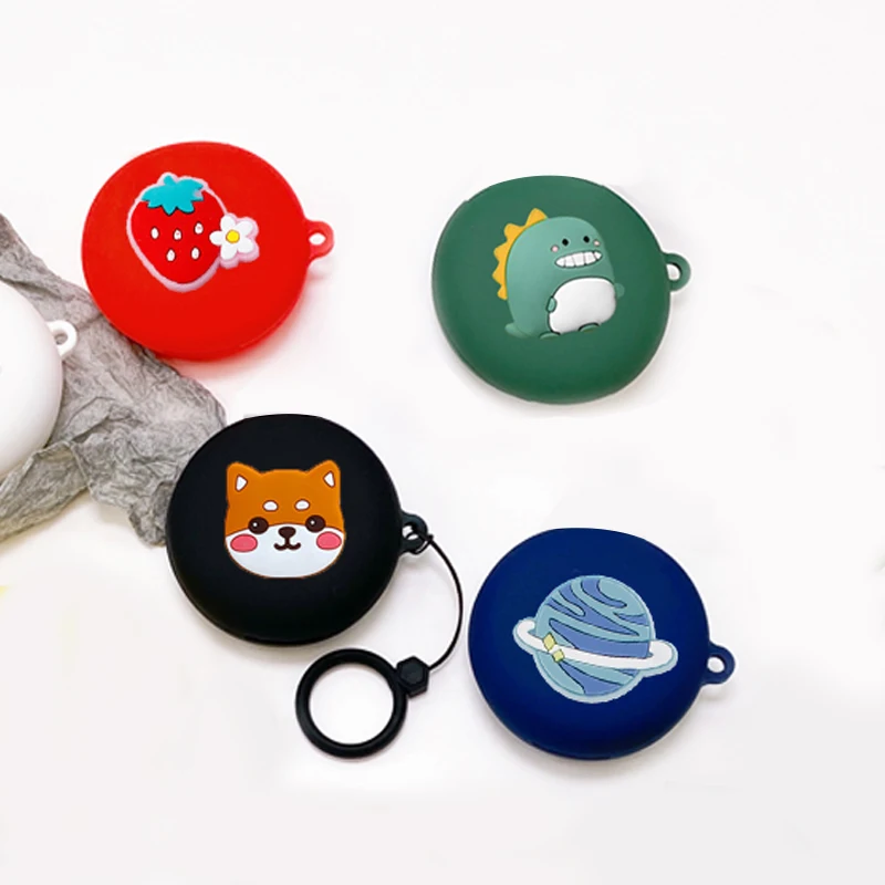 

For QCY Fairy Buds T21 case Cartoon Case Anti-drop Ring Silicone Protect Bluetooth Earphone cover Accessories box fundas